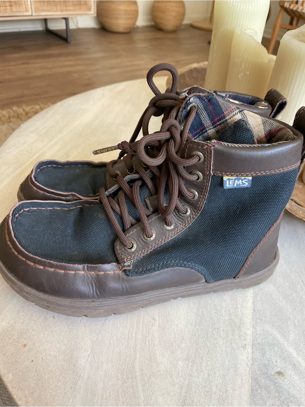Lems brown and black size 37 or 6.5 womens boots